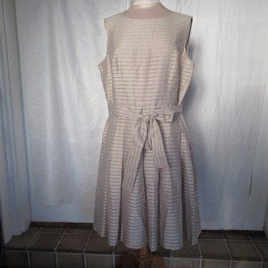 Tommy Hilfiger Illusion Strip Fit & Flare Dress 16